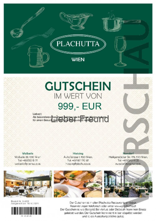 Print @ home Gutschein Plachutta Restaurants